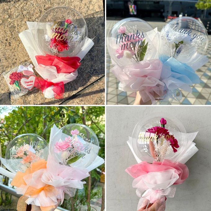 〈バルーン〉母の日バルーンブーケ❤︎ お花の色は全5色から選べます♪  1