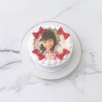 ◻︎ミニリボントッピング付き 写真ケーキ 3号《選べる9色｜プリントケーキ｜お好きな写真とメッセージ✧》 4