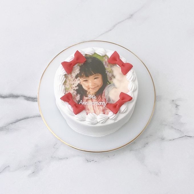 ◻︎ミニリボントッピング付き 写真ケーキ 3号《選べる9色｜プリントケーキ｜お好きな写真とメッセージ✧》 4