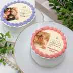 ◻︎お好みの写真で作るカレンダーケーキ 3号《選べる9色｜韓国｜誕生日｜記念日｜写真ケーキ｜プリントケーキ｜お好きなメッセージと日付♪》 1