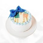 リボン付き写真ケーキ✧ 5号《選べる8色｜プリントケーキ｜センイルケーキ｜お好きなメッセージで♪》 4