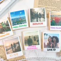 ◻︎チェキ風プリントクッキー 2枚《選べる9色｜アイシングクッキー｜お好きなメッセージで♪》