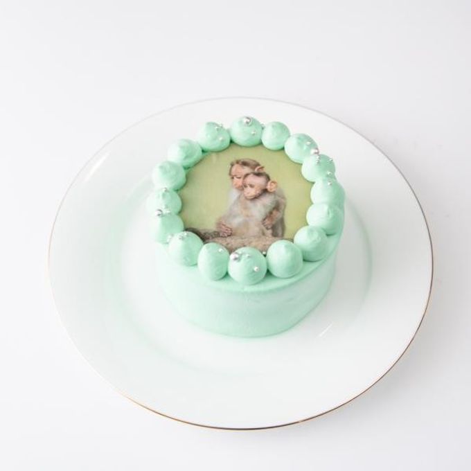 ◯パステルカラー写真ケーキ♪ 6号《選べる8色｜プリントケーキ｜センイルケーキ｜誕生日や記念日などのお祝いに♪》 4