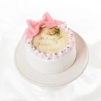リボン付き写真ケーキ✧ 4号《選べる8色｜プリントケーキ｜センイルケーキ｜お好きなメッセージで♪》 6