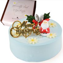 クリスマスケーキ センイルケーキ ブルー 4号 天然色素 「クリスマス 飾り付」スイーツ Xmas Christmas 子供 推し活 こども クリスマス2024