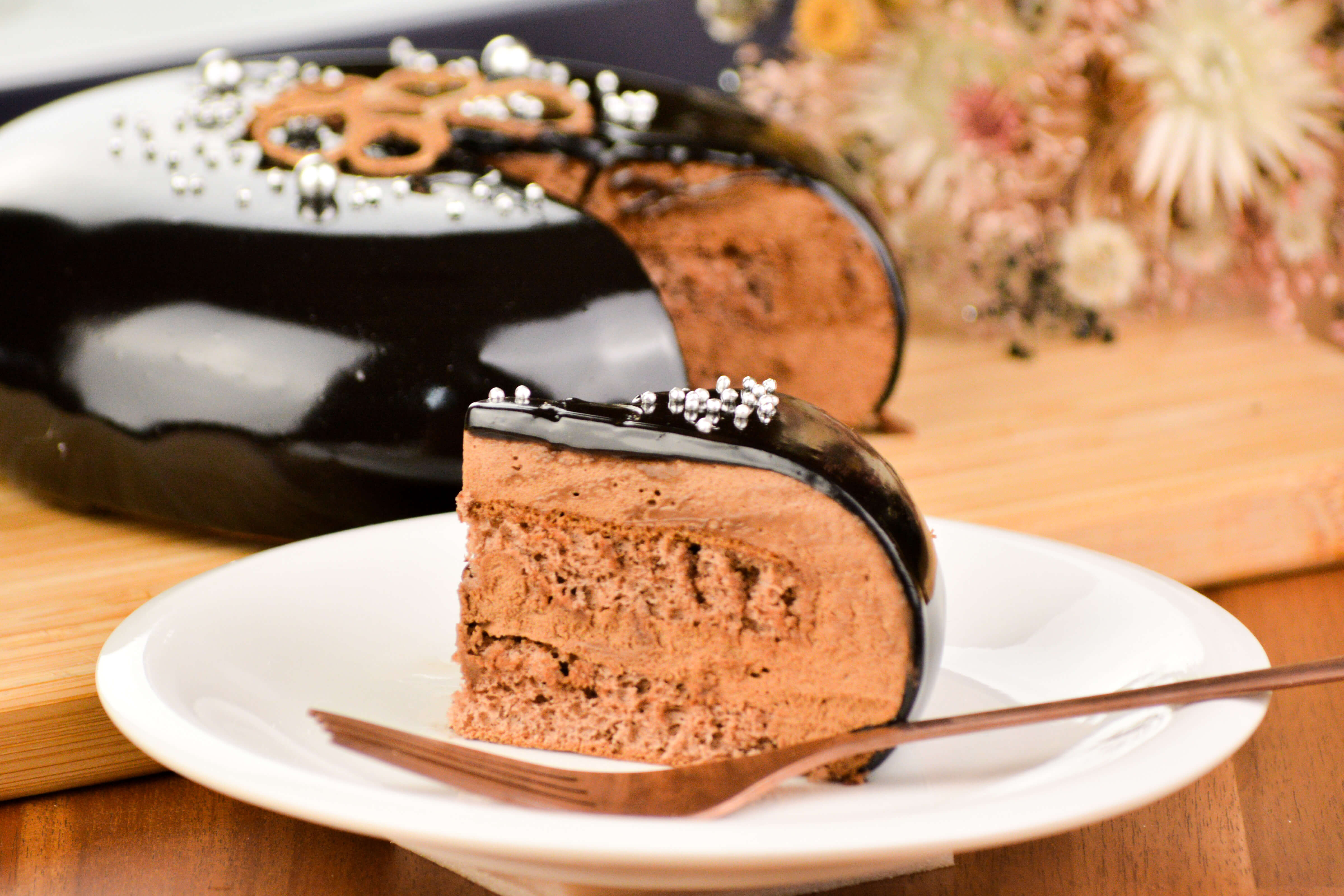 ラウンド グラサージュ ショコラケーキ L サイズ【選べる飾り