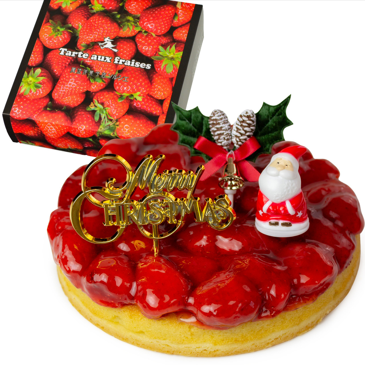 クリスマスケーキ コレクション 苺のコンポート タルト 5号 直径16cm 4