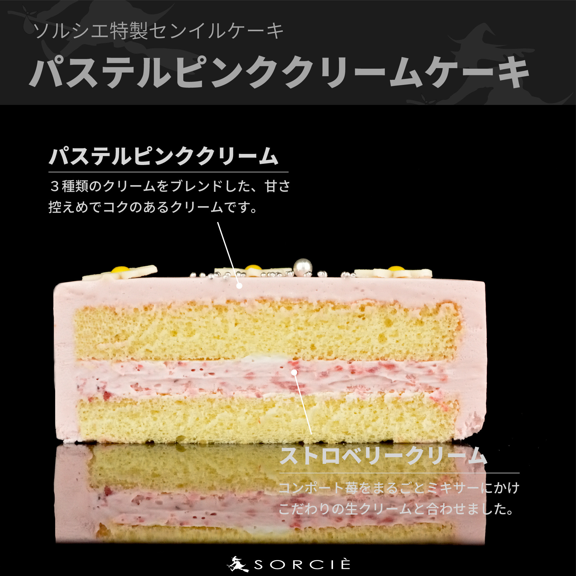 クリスマスケーキ コレクション 2025 センイルケーキ ピンククリーム 4