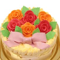 【沖縄マンゴースイーツ専門店】沖縄産マンゴーとチョコレート細工のケーキ マンゴーのローズガーデン4号【初夏フルーツ】 