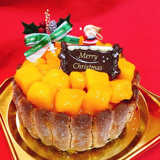 沖縄産の贅沢マンゴーホールクリスマスケーキ 4号  1