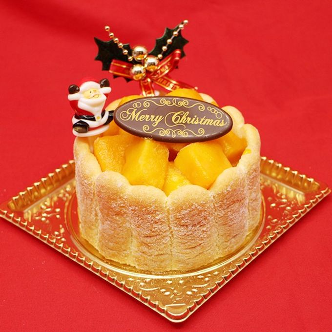 沖縄産の贅沢マンゴーホールクリスマスケーキ 4号  7