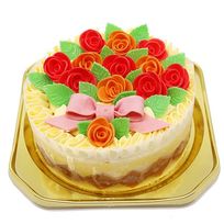 【沖縄マンゴースイーツ専門店】沖縄産マンゴーとチョコレート細工のケーキ マンゴーのローズガーデン 5号【初夏フルーツ】 