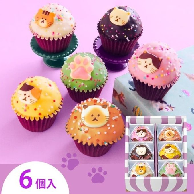 【ファクトリーシン】ねこカップケーキ 6個入 1
