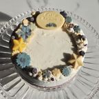 Vegan & Raw クリスマスケーキ ブルーベリーヨーグルト × ホワイトチョコレート 4号《ヴィーガンスイーツ・ヴィーガンケーキ》 1