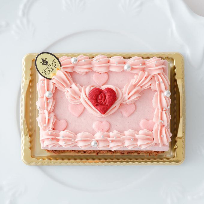 【Q-pot CAFE.】Cake.jp限定/Love Heart Letter Cake (7.5cm×11cm※2～3名様)  4