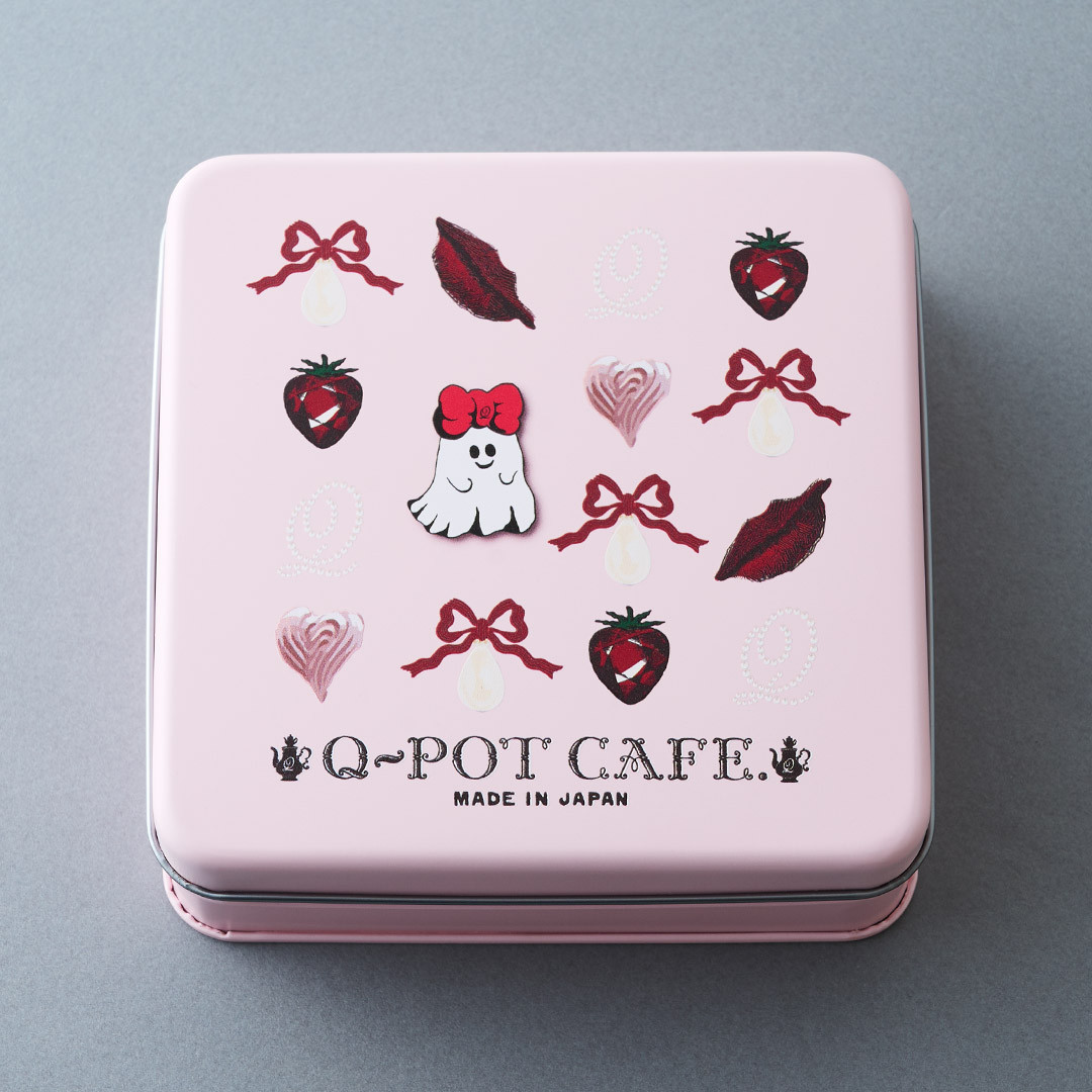 Q-pot CAFE.】オバケちゃん キャラメルクッキーサンド缶 （Q-pot CAFE 
