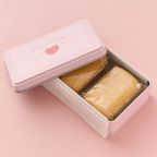 【Q-pot CAFE.】ラブレター スイーツ缶／ピンク（レーズンサンド2個入り） バレンタイン2026 ホワイトデー2026 2