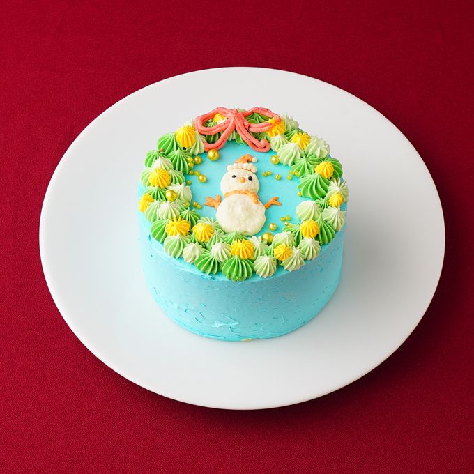 クリスマスランチボックスケーキ リース 10cm 1 【デザインが選べる/センイルケーキ】 3