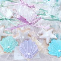 ミニシェル＆ヒトデのアイシングクッキー 1袋2個入り 10袋セット プチギフト