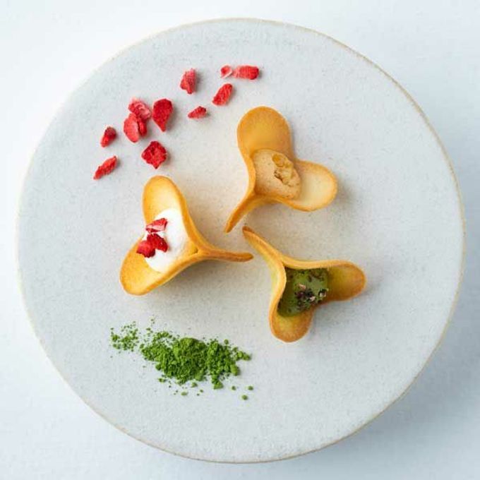 【KINEEL】ルフル3種セット（バニラ・抹茶・マロン）《8個入1箱×3種》/ 京都からお届け♪お花の形のかわいいラングドシャスイーツ（焼菓子24個セット） 2