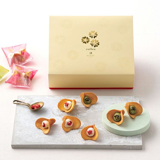 【KINEEL】ルフル16個入（バニラ・抹茶）各8個入 / 京都からお届け♪お花の形のかわいいラングドシャスイーツ（焼菓子16個セット）  1