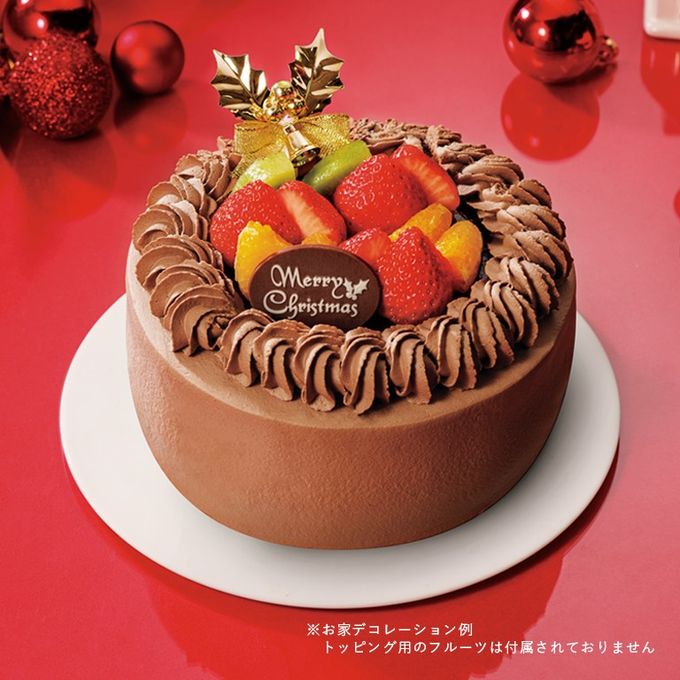 クリスマスお家デコレーションケーキ チョコレート（キャンドル付き） 5号（15cm）クリスマスケーキ2025 2