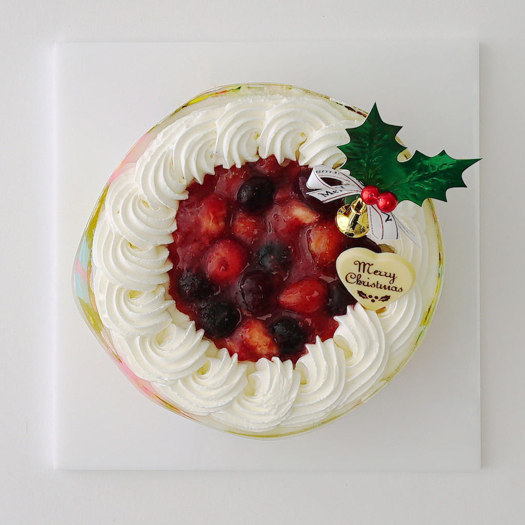 不二家】クリスマス 3種のベリーのショートケーキ 5号 14.5cm