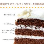 【不二家】クリスマス 糖質オフホワイトチョコ生ケーキ 5号 14.5cm  4