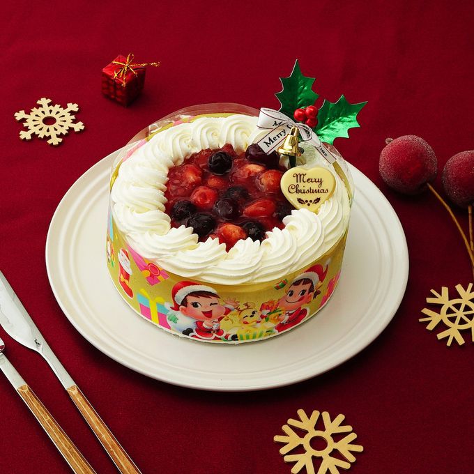 【不二家】クリスマス 3種のベリーのショートケーキ 5号 14.5cm 1