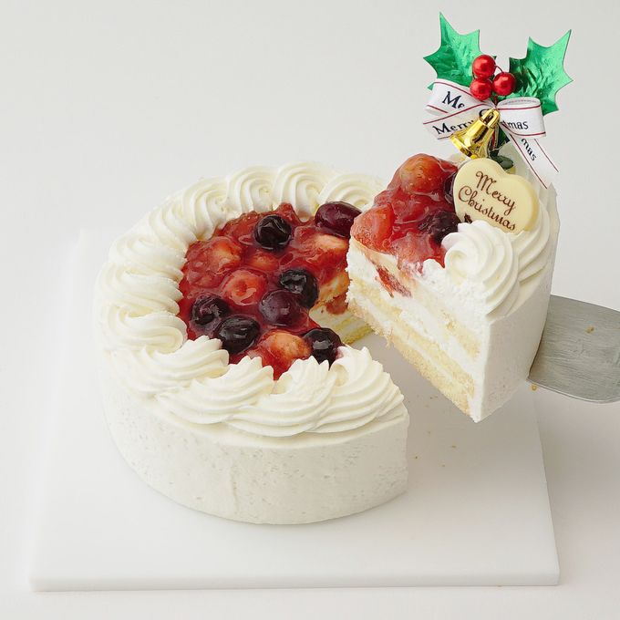 【不二家】クリスマス 3種のベリーのショートケーキ 5号 14.5cm 3