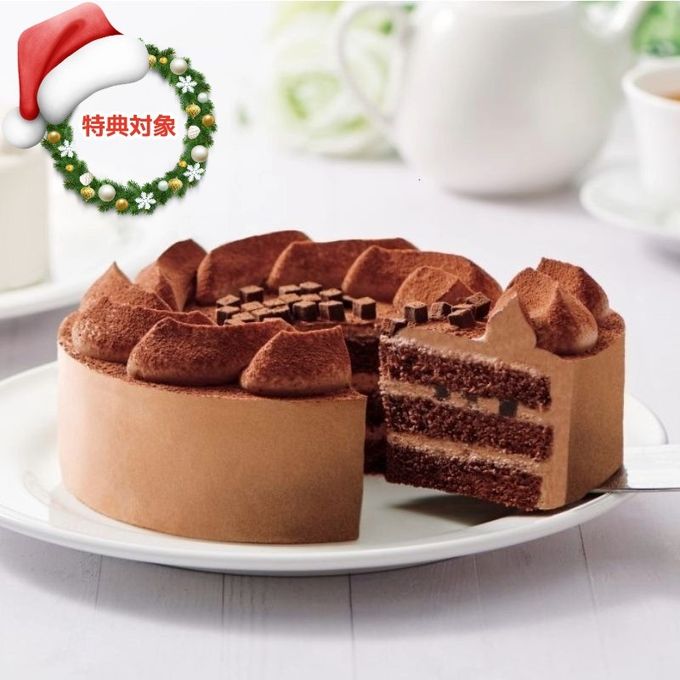 【不二家】クリスマス 糖質オフチョコ生ケーキ 5号 14.5cm  1