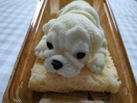 お昼寝アニマルズ ブルドッグさんレアチーズケーキ