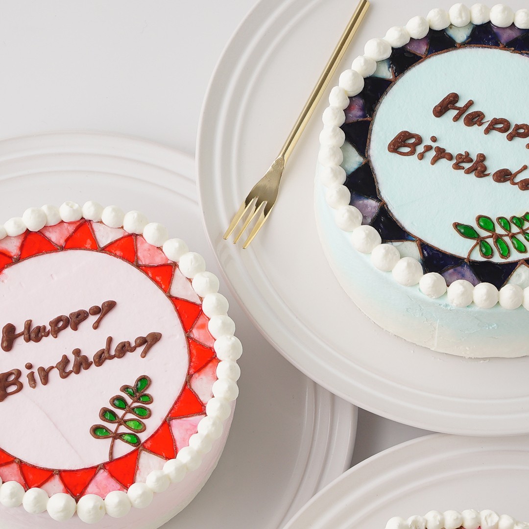 お誕生日ケーキ ステンドグラスセンイルケーキ 4号（Sweetslabo Pignon） | Cake.jp