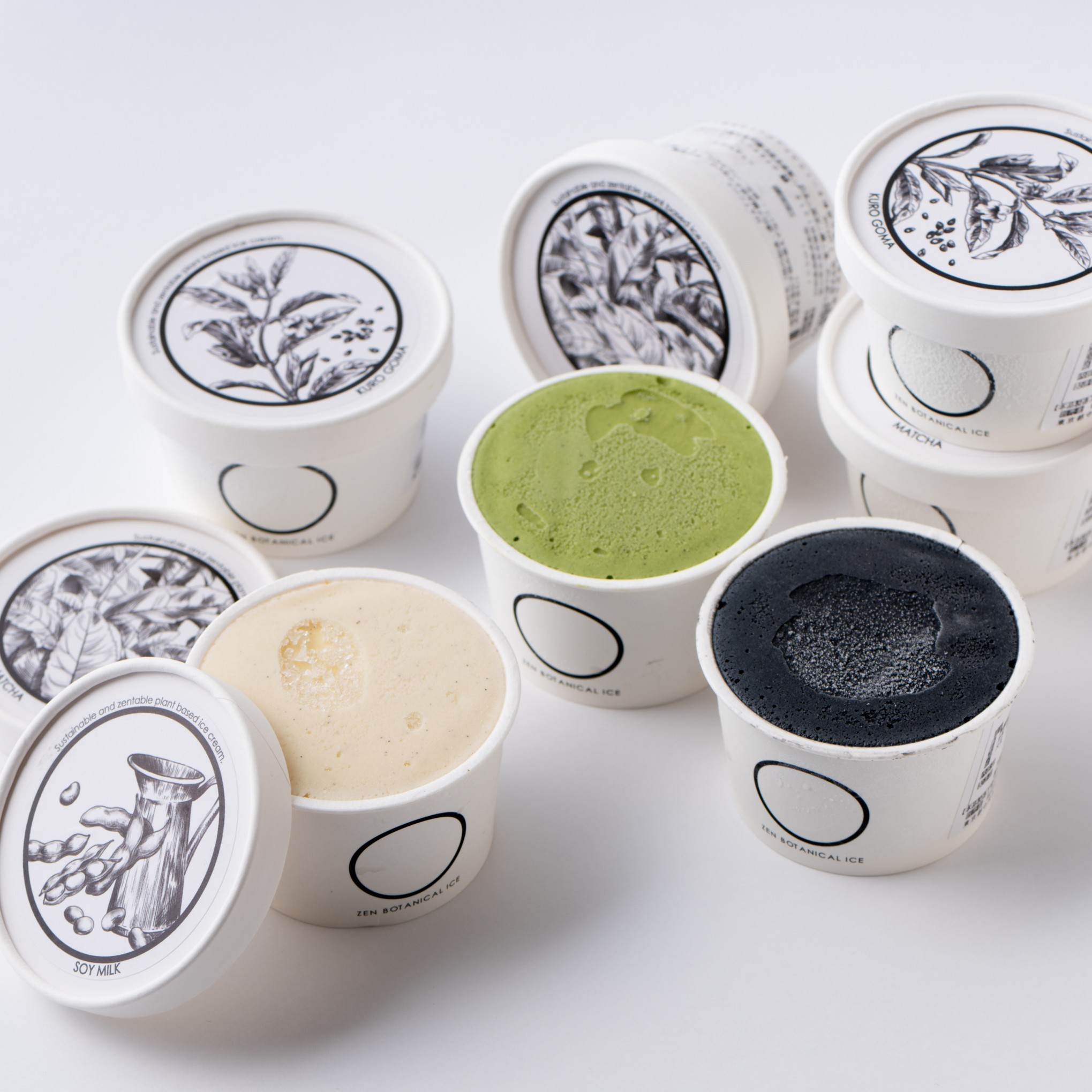 ZEN BOTANICAL ICE】SOY MILK×MATCHAxKUROGOMA 各2点セット