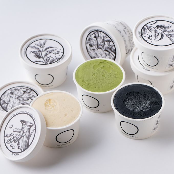 【ZEN BOTANICAL ICE】SOY MILK×MATCHAxKUROGOMA 各2点セット《ヴィーガンスイーツ》《無添加》  2