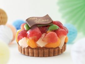【祝！誕生日】鬼盛りフルーツタルト 4号 誕生日バージョン