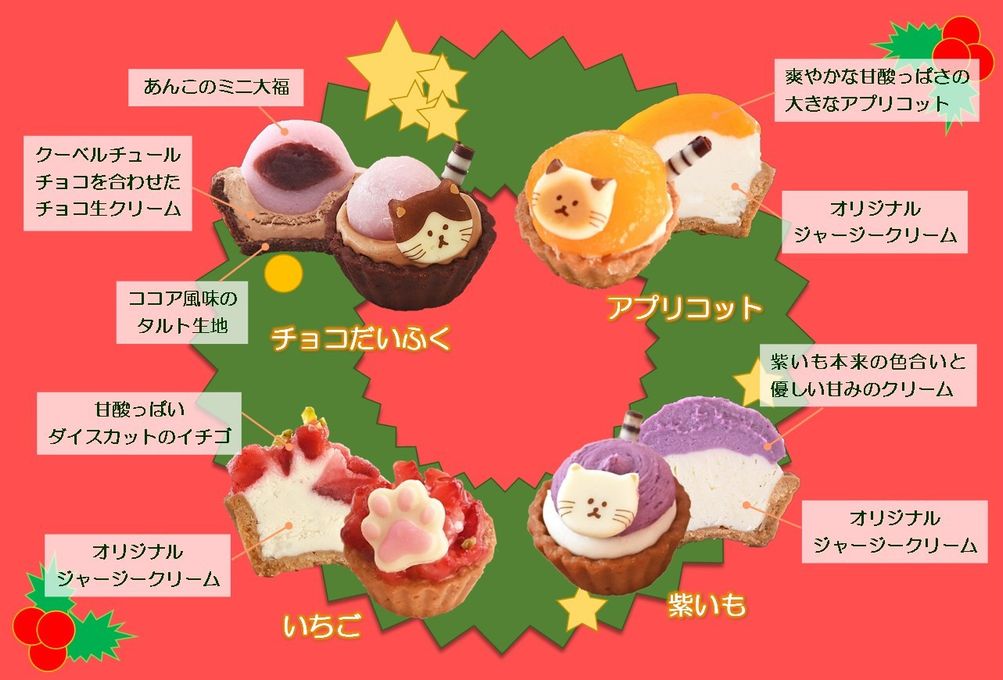 【クリスマス限定】ねこみにタルトセット 9個入 クリスマス2024 3