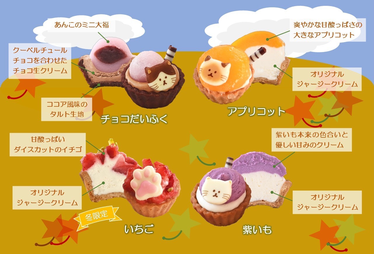 冬バージョン】ねこみにタルトセット 9個入 （フレッシュタルトのお店