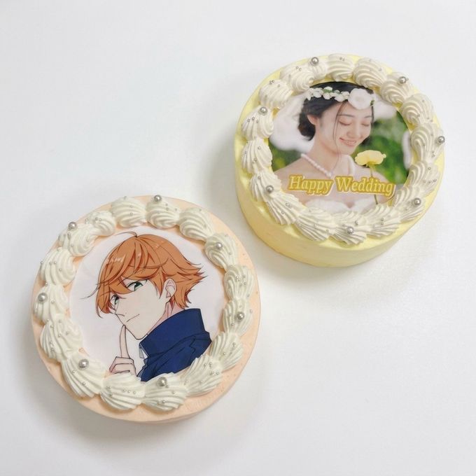 チョコ味も選べる【8色から選べる♪】イメージカラーの写真ケーキ パステル 3号 1～2名様向け クリスマス2026 3