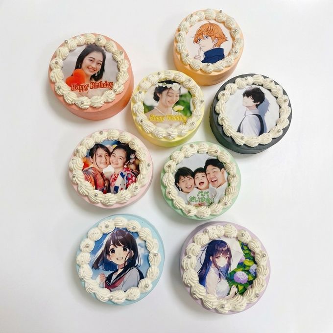 チョコ味も選べる【8色から選べる♪】イメージカラーの写真ケーキ パステル 5号 3〜5名様向け クリスマス2026 1