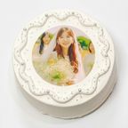 チョコ味も選べる【9色から選べる♪】イメージカラーのセンイル写真ケーキ ライン 3号 1～2名様向け 6