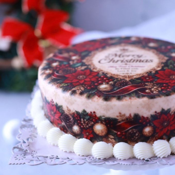 カルトナージュケーキ®クリスマスリース 4
