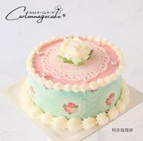 カルトナージュケーキ Crochetピンク 4号 