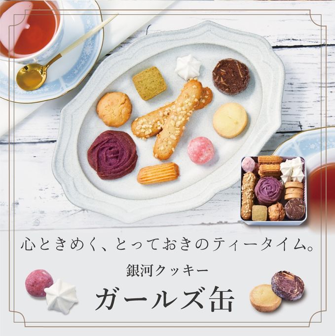 【ギフト】【厳選国産素材使用】【添加物不使用】銀河クッキー 詰め合わせ ガールズ缶  2