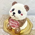 パンダの立体ケーキ ぱんだ ホイップ&ガナッシュクリーム 動物ケーキ 2