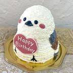 シマエナガの立体ケーキ 誕生日 動物ケーキ 鳥 5号 2