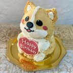 コーギーの立体ケーキ 犬  誕生日 センイルケーキ 動物ケーキ  2