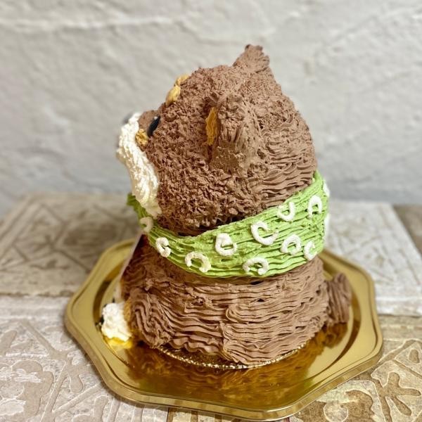 黒柴の立体ケーキ ガナッシュクリーム 5号 くろしば 柴犬 動物ケーキ（Tipitinats Cakes） | Cake.jp