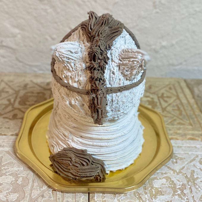 馬の立体ケーキ(芦毛グレー) 動物 ケーキ 誕生日 センイルケーキ 5号 3