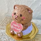 黒ねこの立体ケーキ 5号 ネコ 猫 お誕生日やお祝いに 動物ケーキ ガナッシュクリーム 2